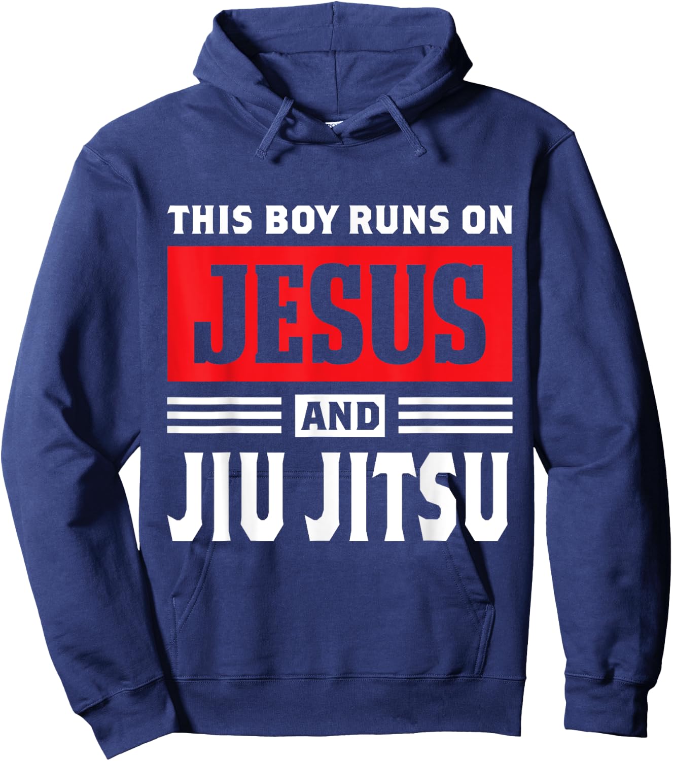 This Boy Runs On Jesus And Jiu Jitsu Christian Gift Hoodie - Hoodie | Navy
