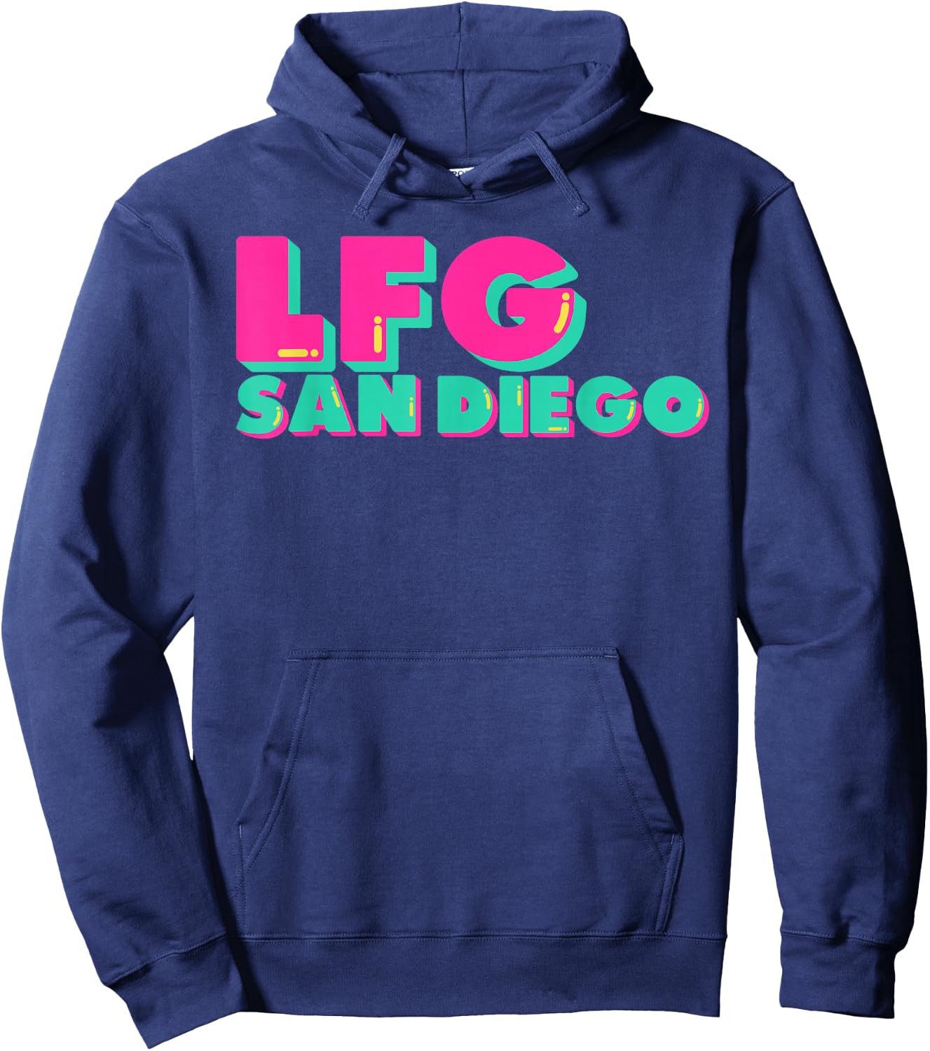 LFGSD Baseball fan San Diego Sports LFG SD Hoodie - Hoodie | Navy