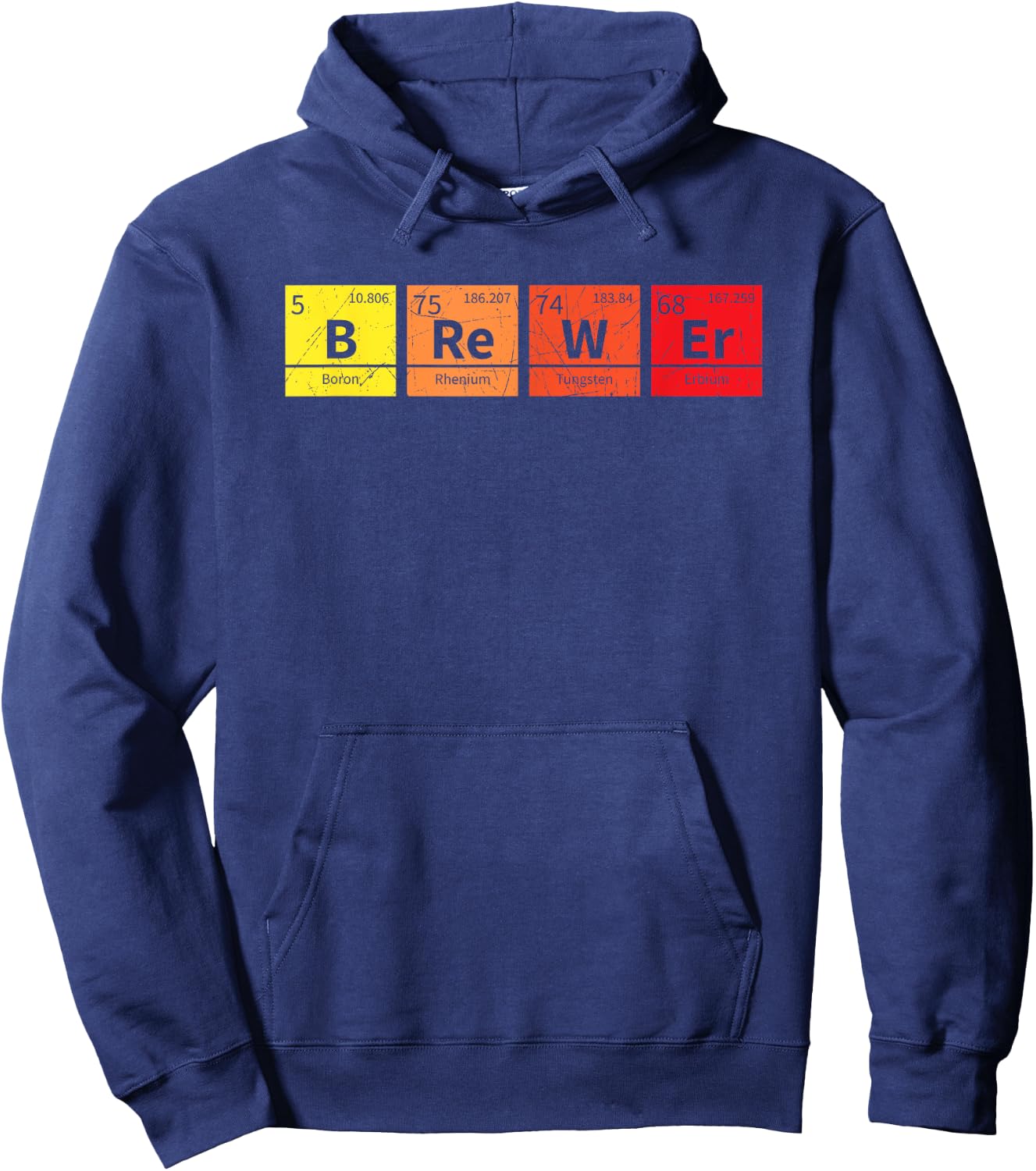 Periodic Brewer Nerd Beer Brewing Gift Brewmaster Hoodie - Hoodie | Navy