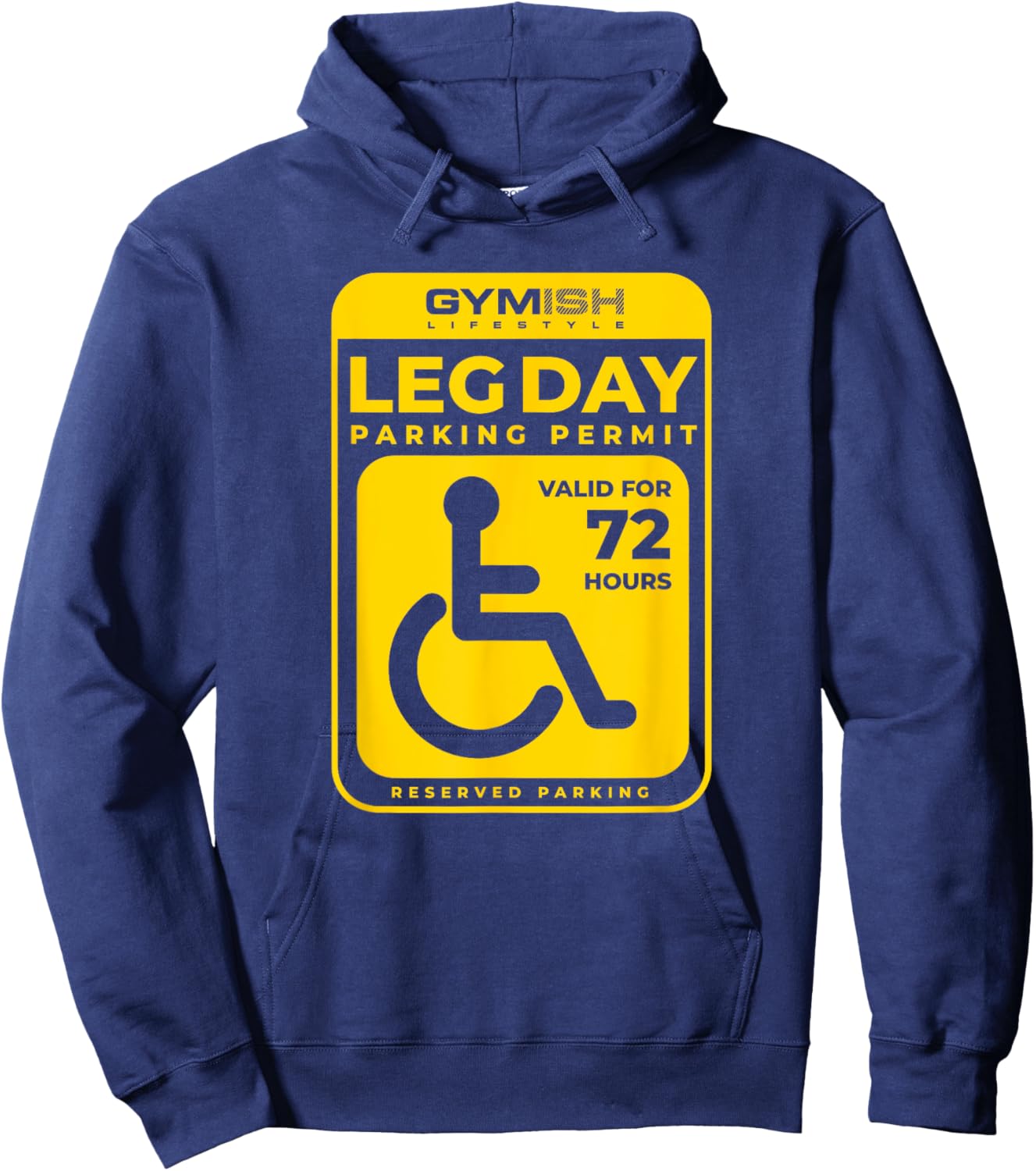 Leg Day Permit Weightlifting Workout Lifting Funny Gym Hoodie - Hoodie | Navy