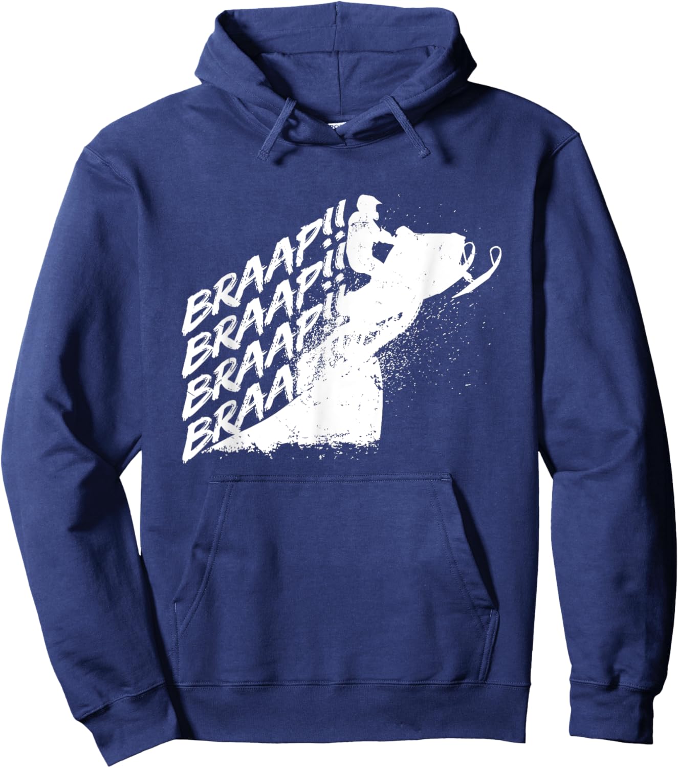 Snowmobile Braap - Winter Motor Sled Snow Outdoor USA Gift Hoodie - Hoodie | Navy