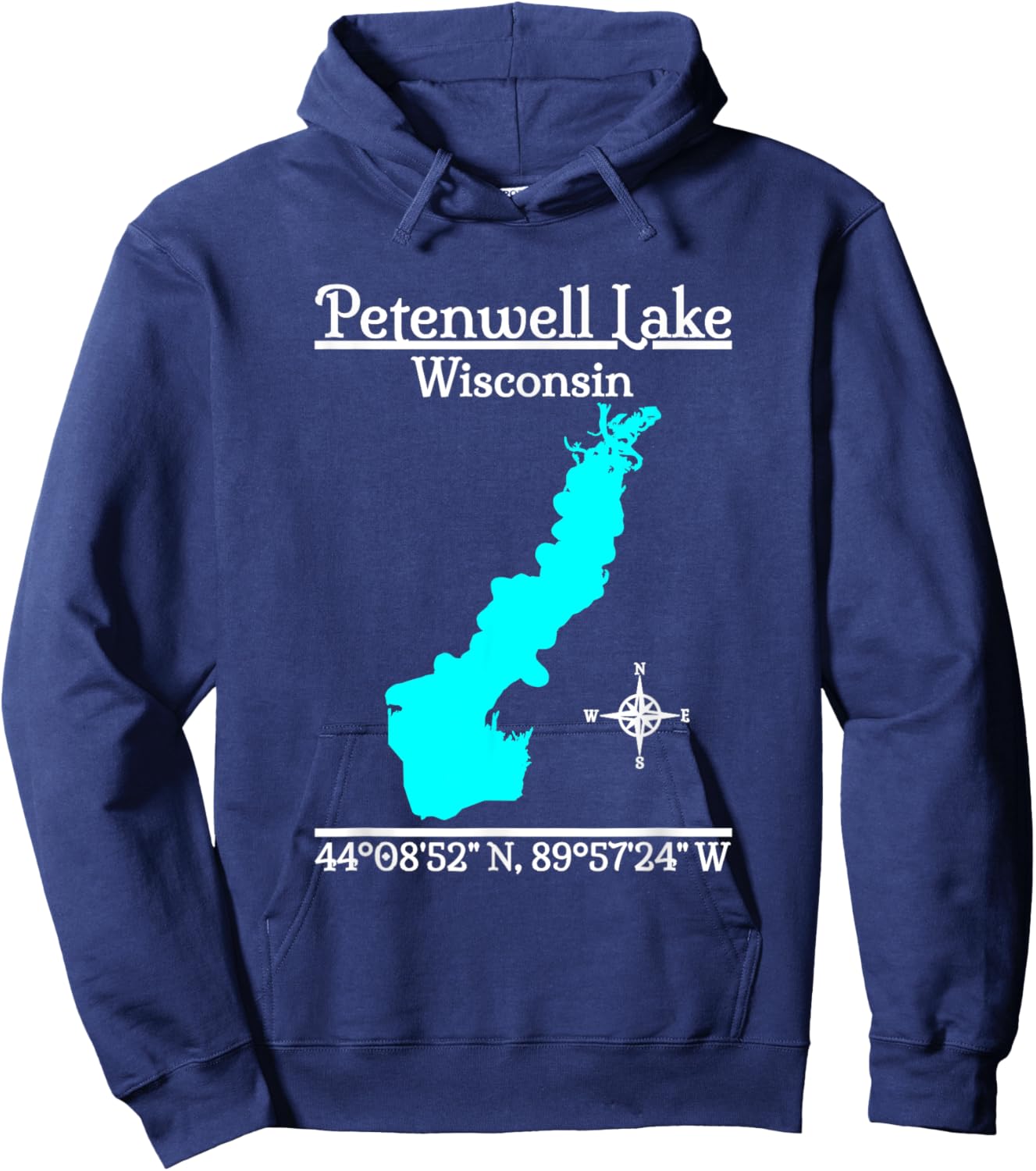 Petenwell Lake - Wisconsin Hoodie - Hoodie | Navy
