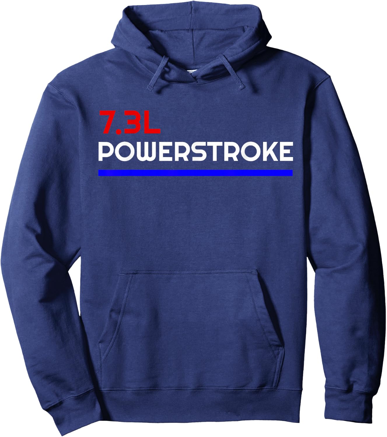 Diesel Burning Engine Truck Driver Mean Machine 7.3L Powerstroke Black Modern Casual Short Sleeve Small Hoodie - Hoodie | Navy