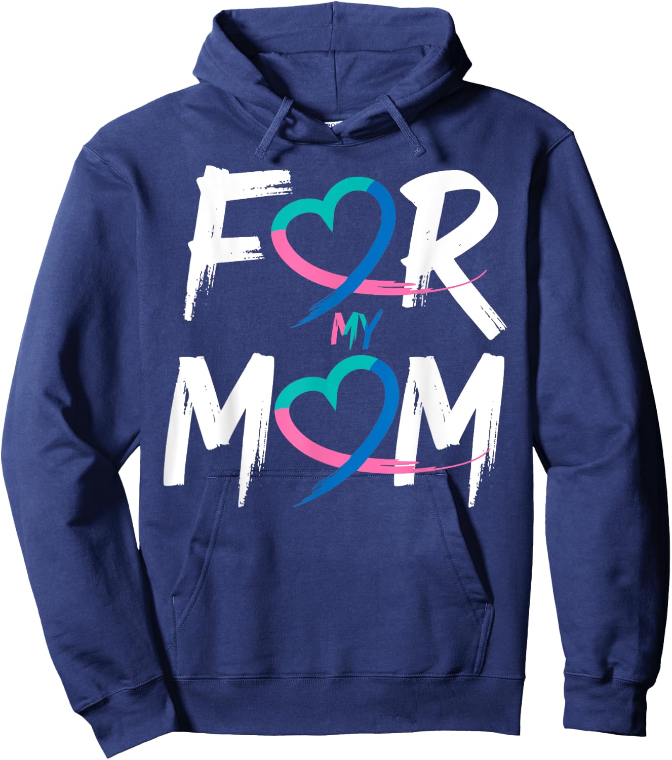 Thyroid Cancer Awareness For My Mom Hoodie - Hoodie | Navy