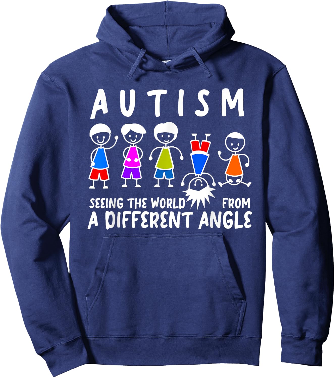 Seeing the World From a Different Angle Autism Awareness Hoodie - Hoodie | Navy
