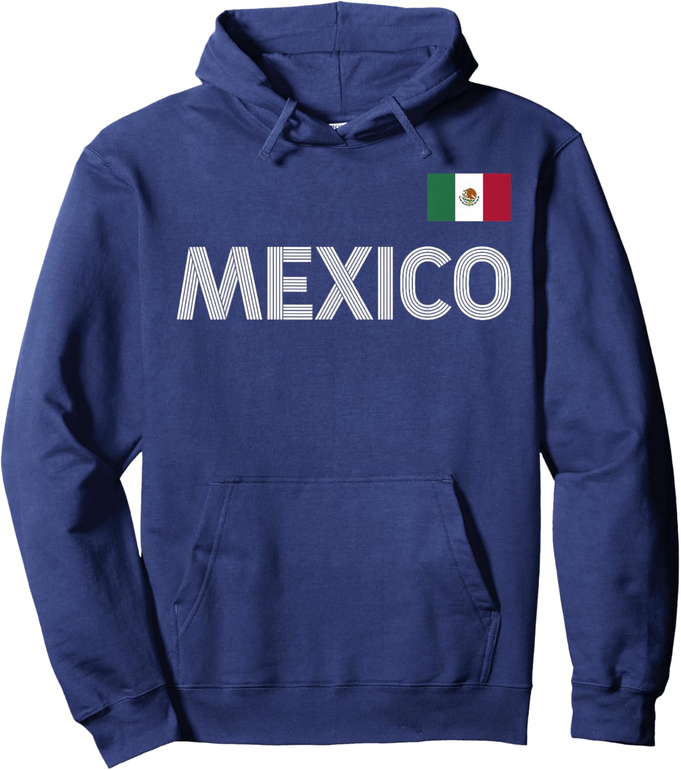 Mexico Vintage Mexican Flag Pride Hat Jersey Hoodie - Hoodie | Navy