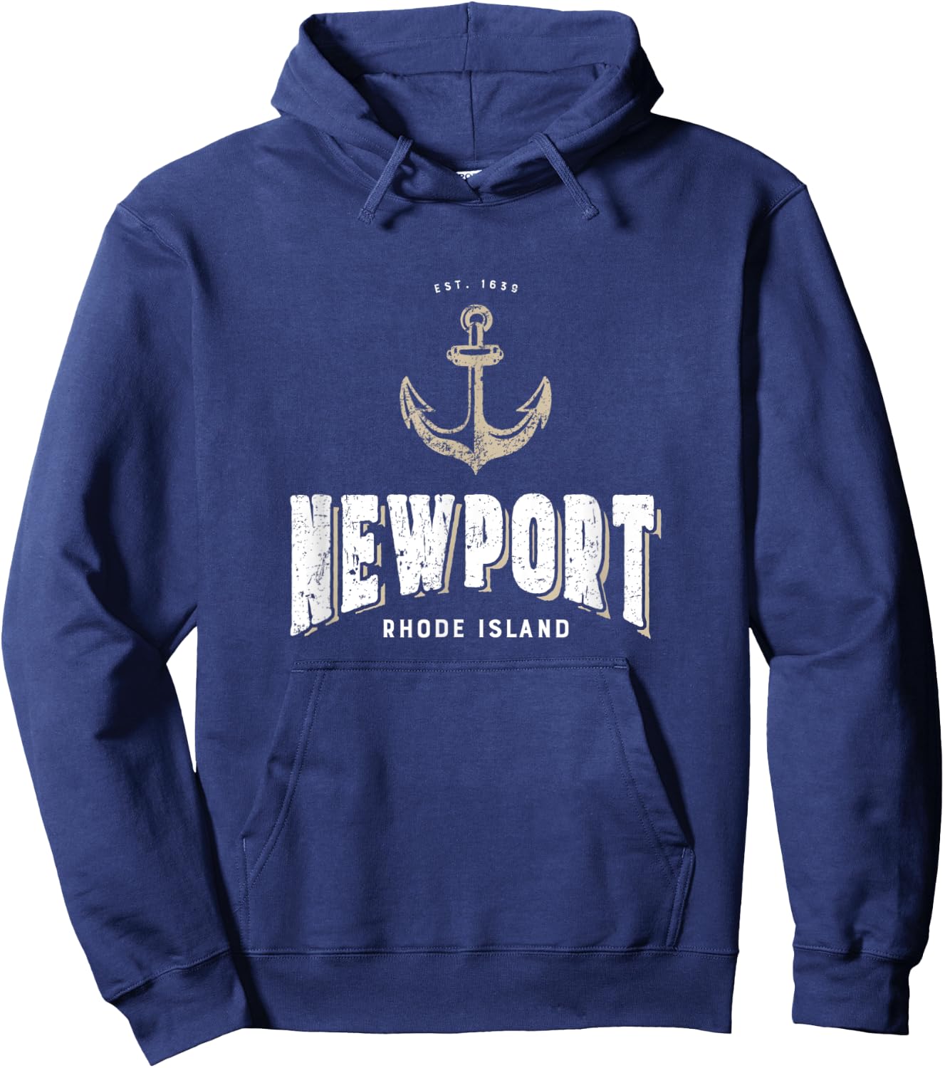 Newport Rhode Island Retro Vintage sailing Hoodie - Hoodie | Navy