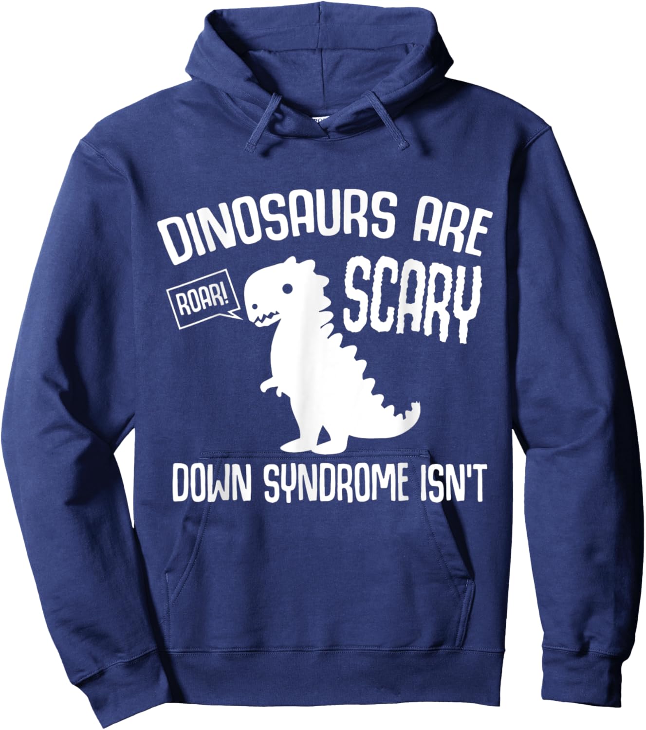 Cute Dinosaur World Down Syndrome Day Women Kids Hoodie - Hoodie | Navy