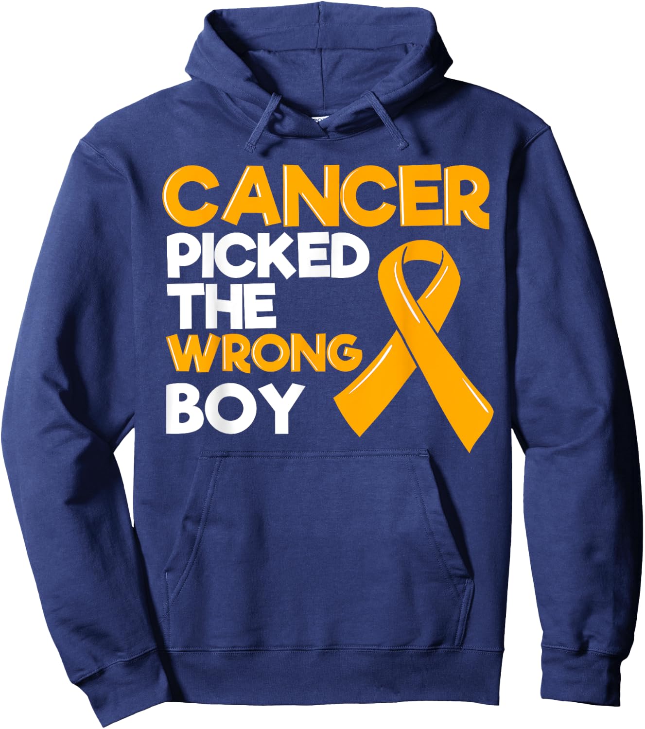 Childhood Cancer Boy Ribbon Tumor Pediatrician Child Gift Hoodie - Hoodie | Navy
