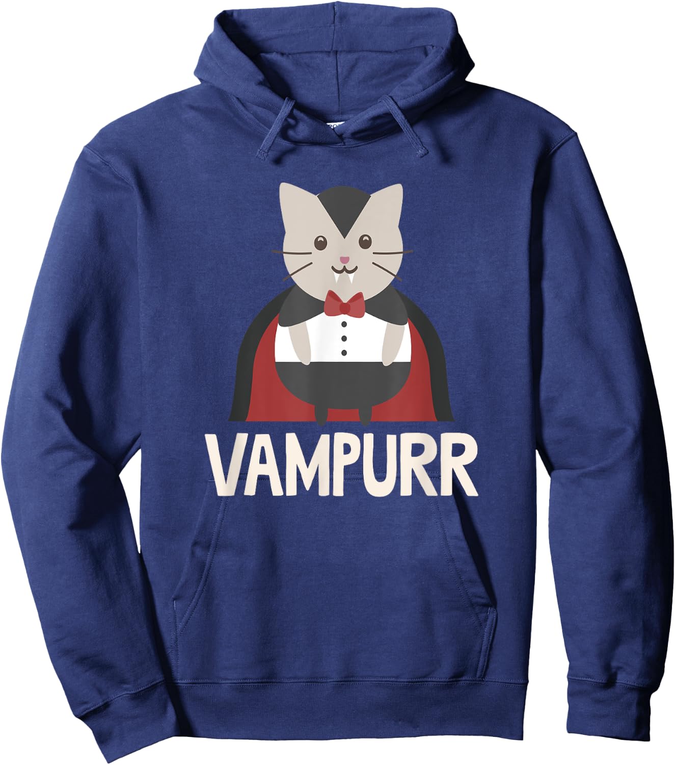 Vampurr Funny Vampire Cat Halloween Gift Hoodie - Hoodie | Navy