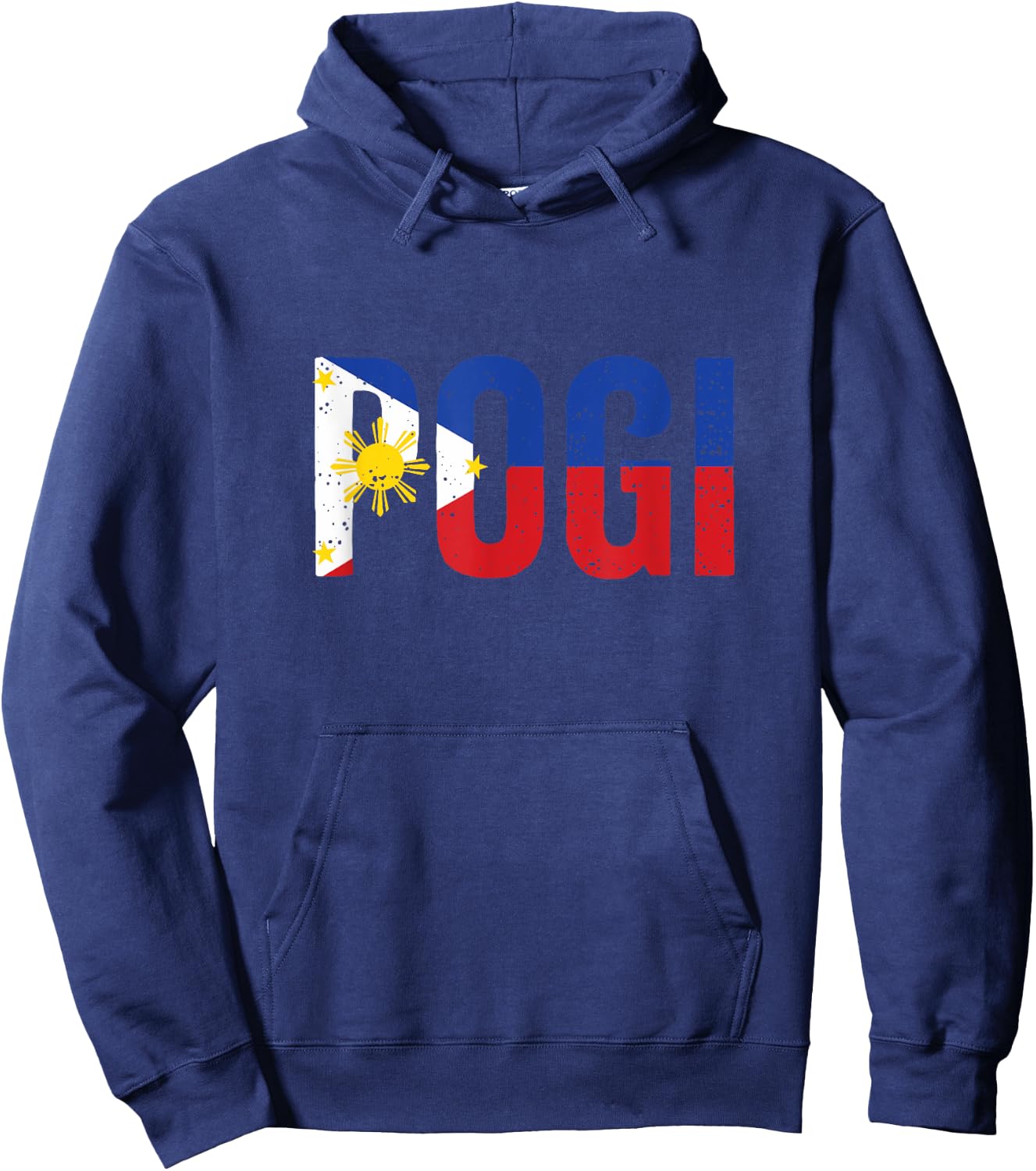 Hilarious Pogi Statement in Philippine Flag Design Idea Hoodie - Hoodie | Navy
