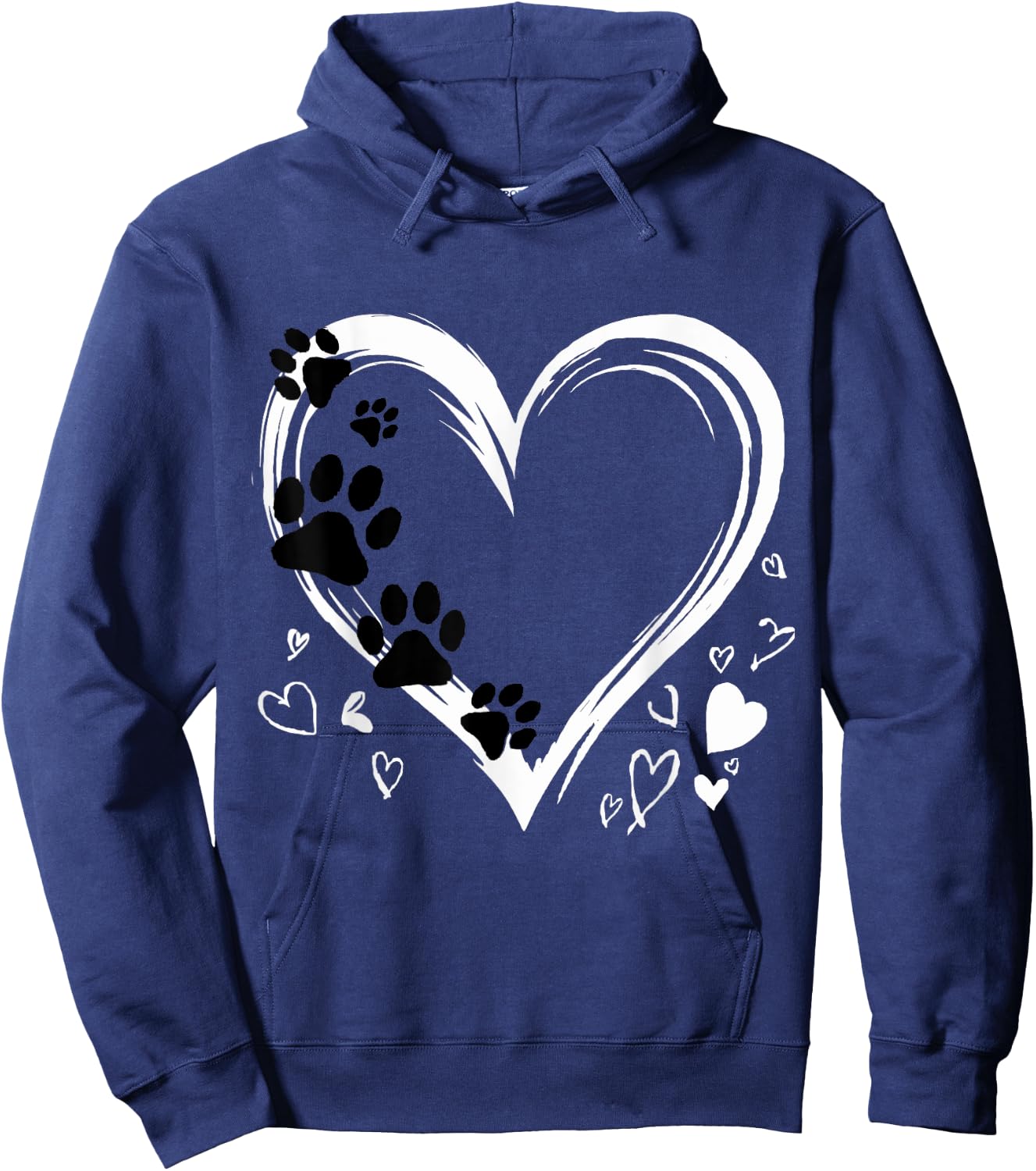 Heart Dog Lover Design - Walking the Dog Hoodie - Hoodie | Navy