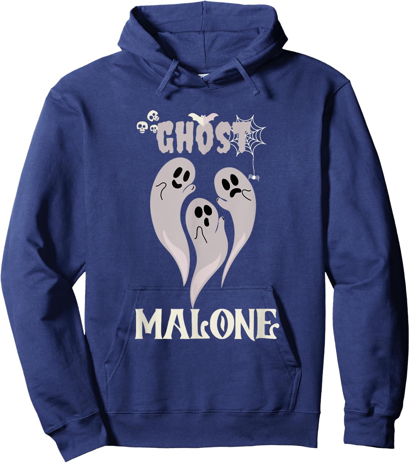 Funny Halloween Spooky Season Fall Season Cute Ghost Malone Hoodie - Hoodie | Navy