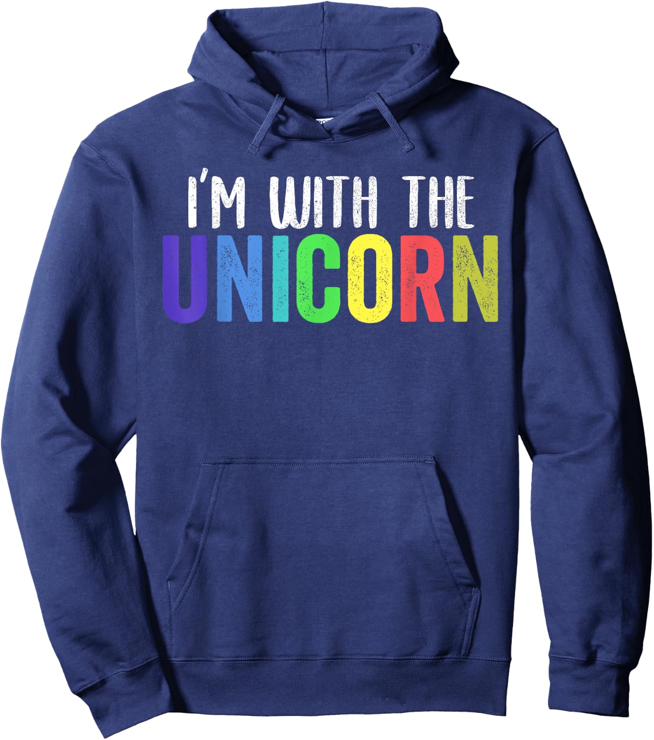 Halloween Costume for Parents Daughter I'm With The Unicorn Hoodie - Hoodie | Navy