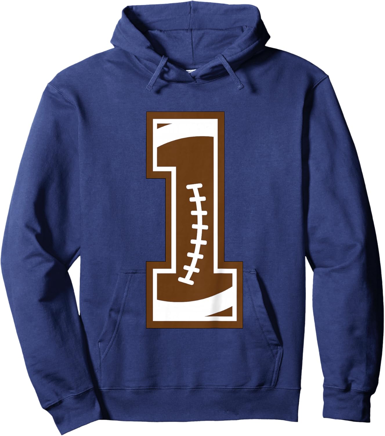 Kids 1st Birthday Party Football Boy One Year Old Football Player Hoodie - Hoodie | Navy