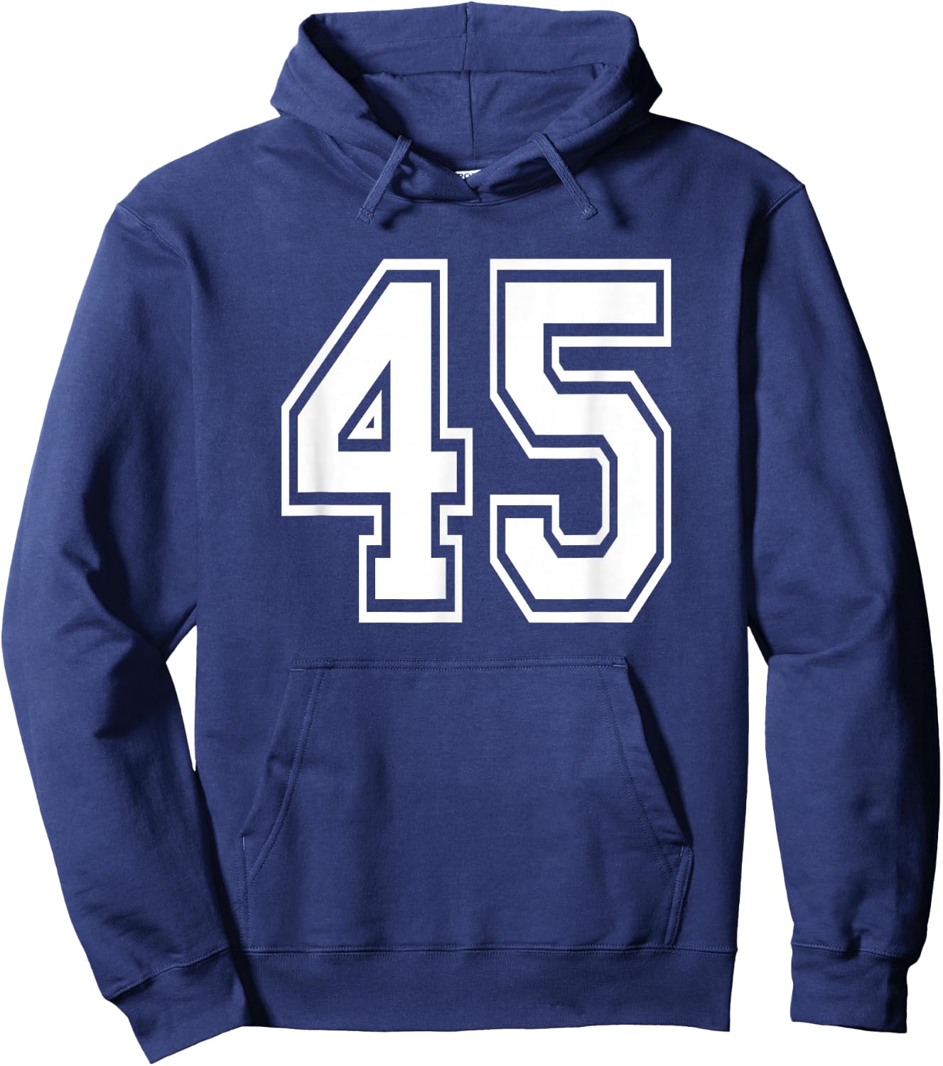 Number 45 45th Birthday Gift Player Team Numbered Jersey Hoodie - Hoodie | Navy