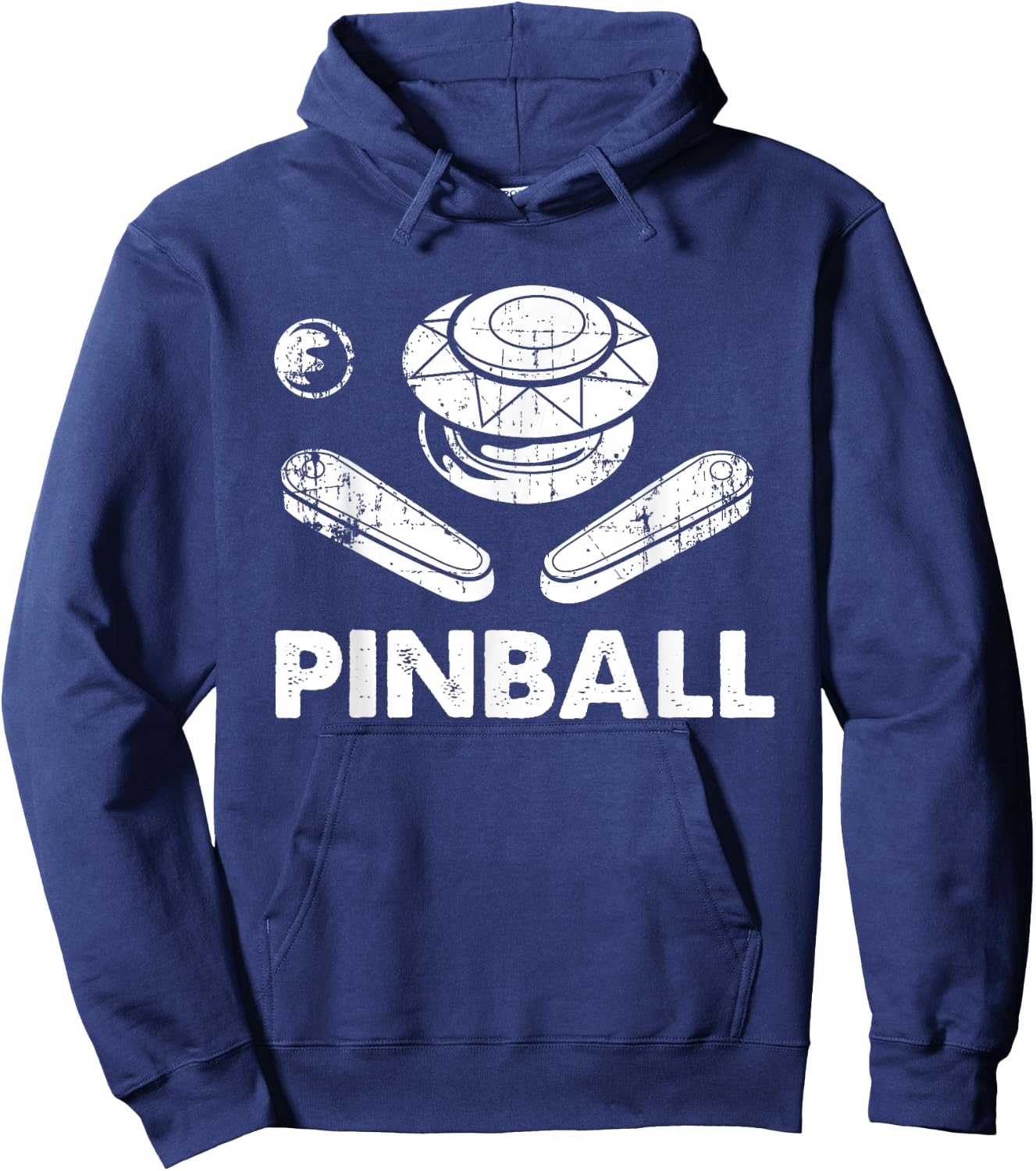 Vintage Pinball Funny Pinballer Machine Flipping Ball Lovers Hoodie - Hoodie | Navy