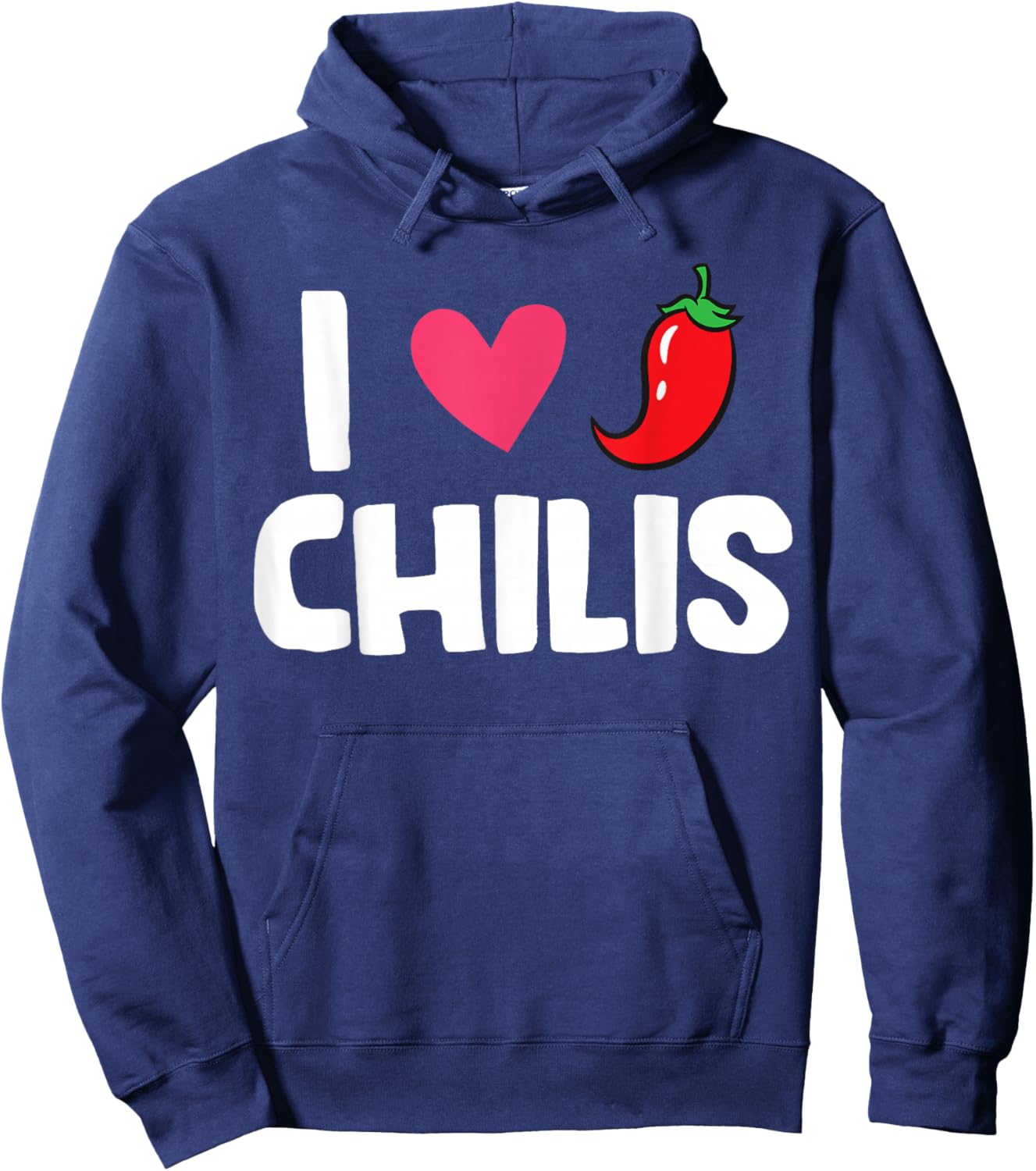 Chili Pepper Hot And Spicy Food Lover I Love Chilis Hoodie - Hoodie | Navy