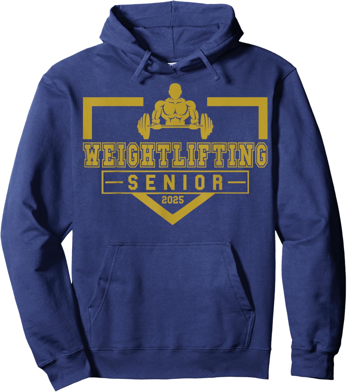 Weightlifting Senior 2025 Class Of 2025 Graduation Idea 15 Hoodie - Hoodie | Navy