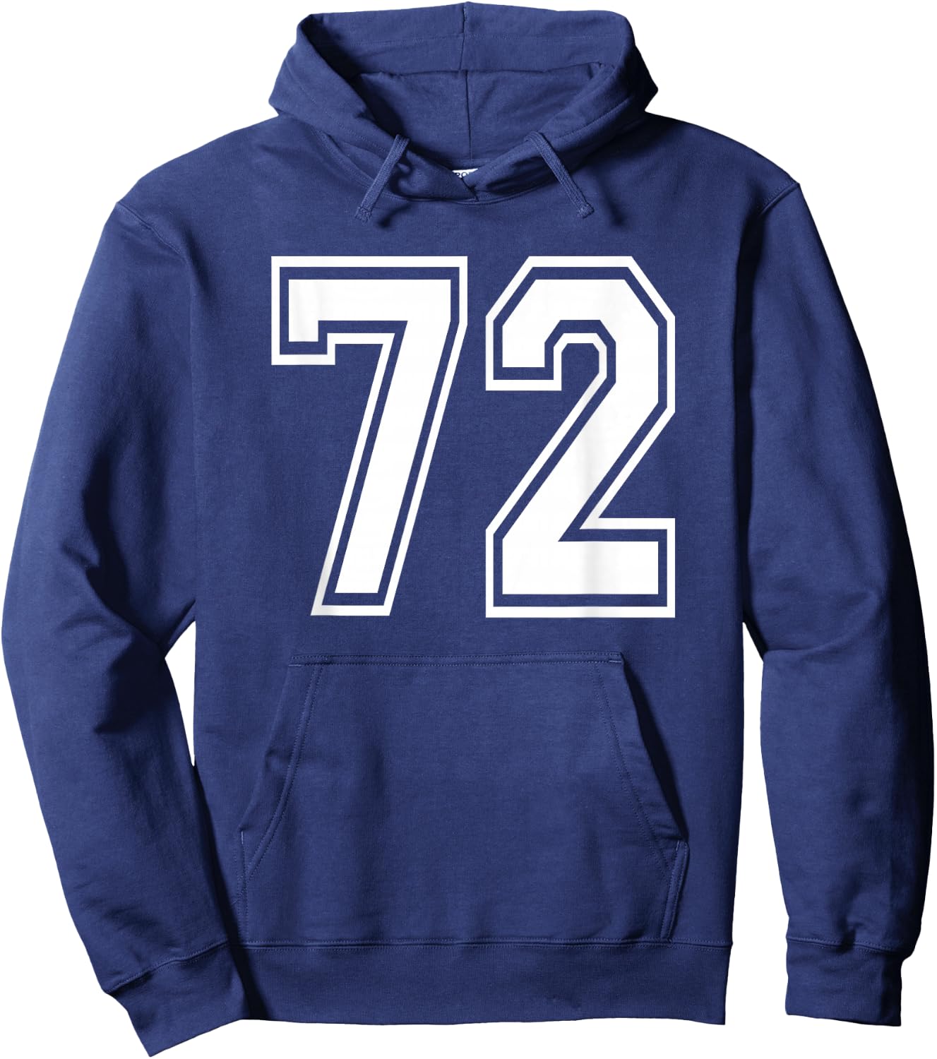 Number 72 Birthday 72nd Sports Player Team Numbered Jersey Hoodie - Hoodie | Navy
