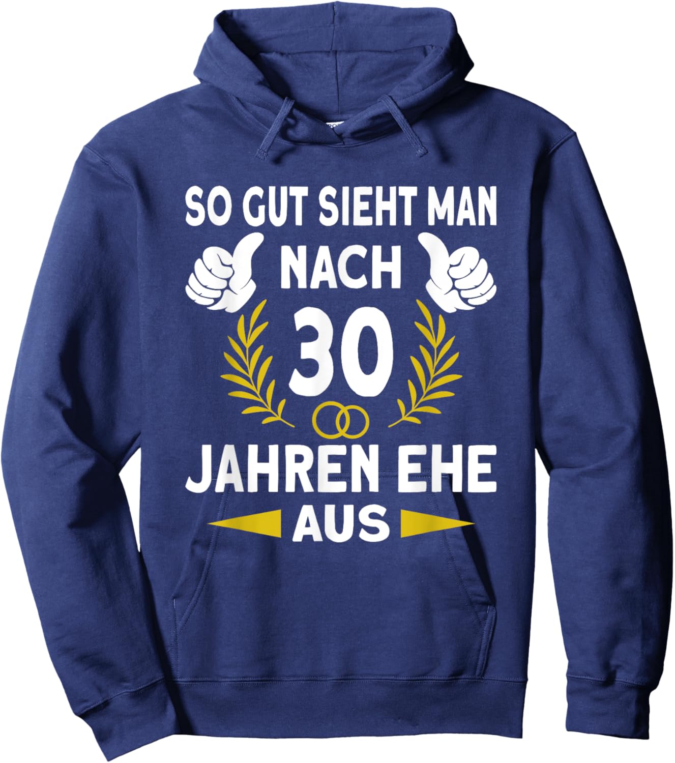 Ehemann Ehefrau 30 Hochzeitstag Perlenhochzeit Hoodie - Hoodie | Navy
