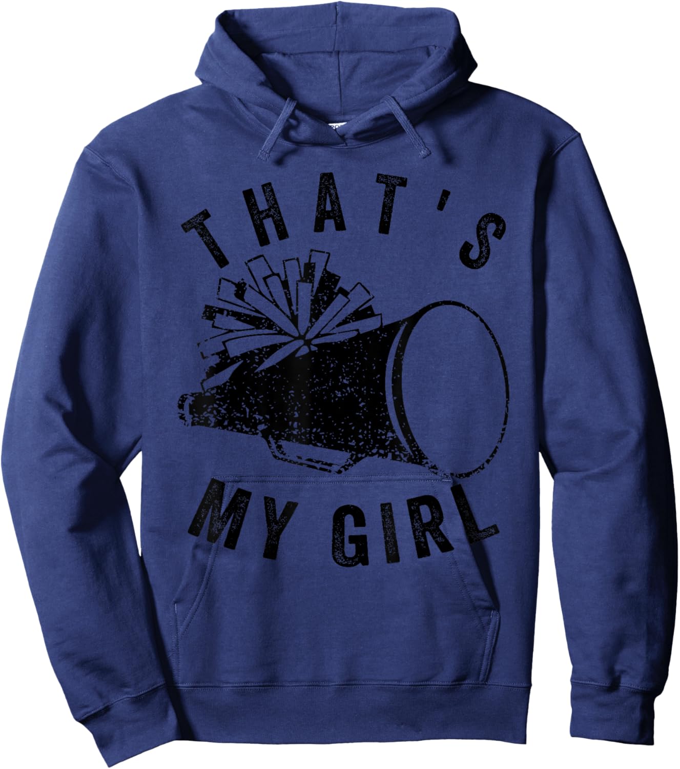 Retro That's My Girl Cheer Mom Cheer Leading Girl Game Day Hoodie - Hoodie | Navy