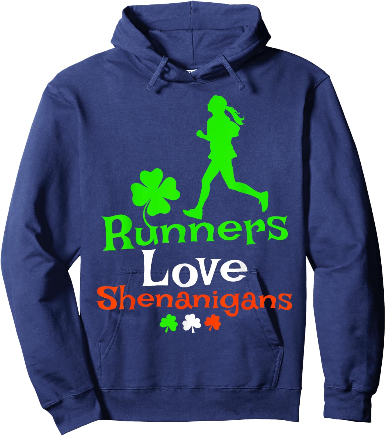 Runners Love Shenanigans - Women's St Patricks Day Road Race Hoodie - Hoodie | Navy