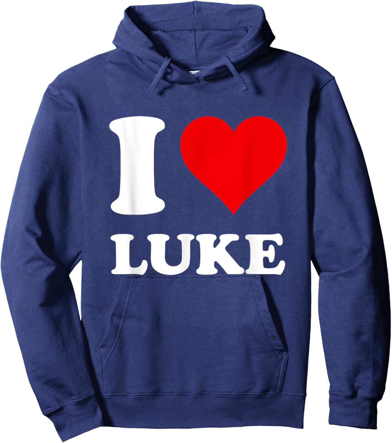 Red Heart I Love Luke Hoodie - Hoodie | Navy