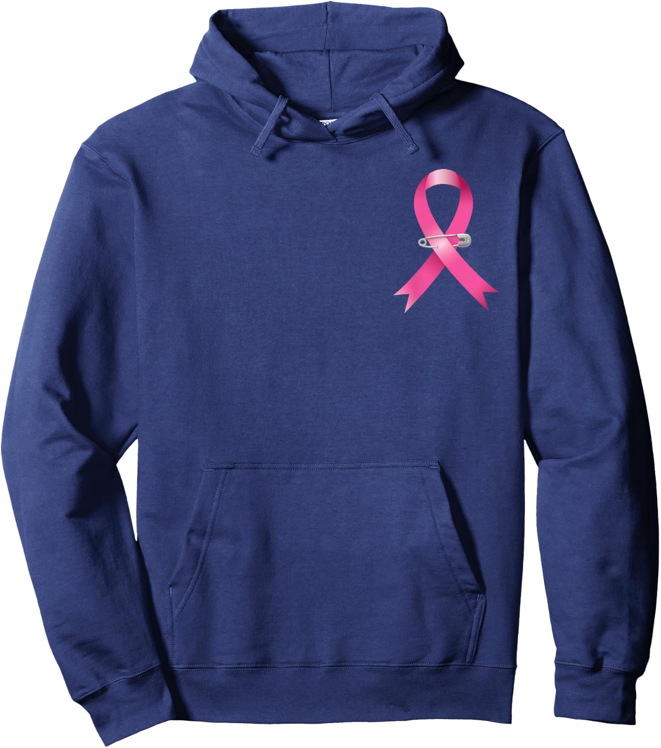 Pink Ribbon Breast Cancer Awareness Hoodie - Hoodie | Navy