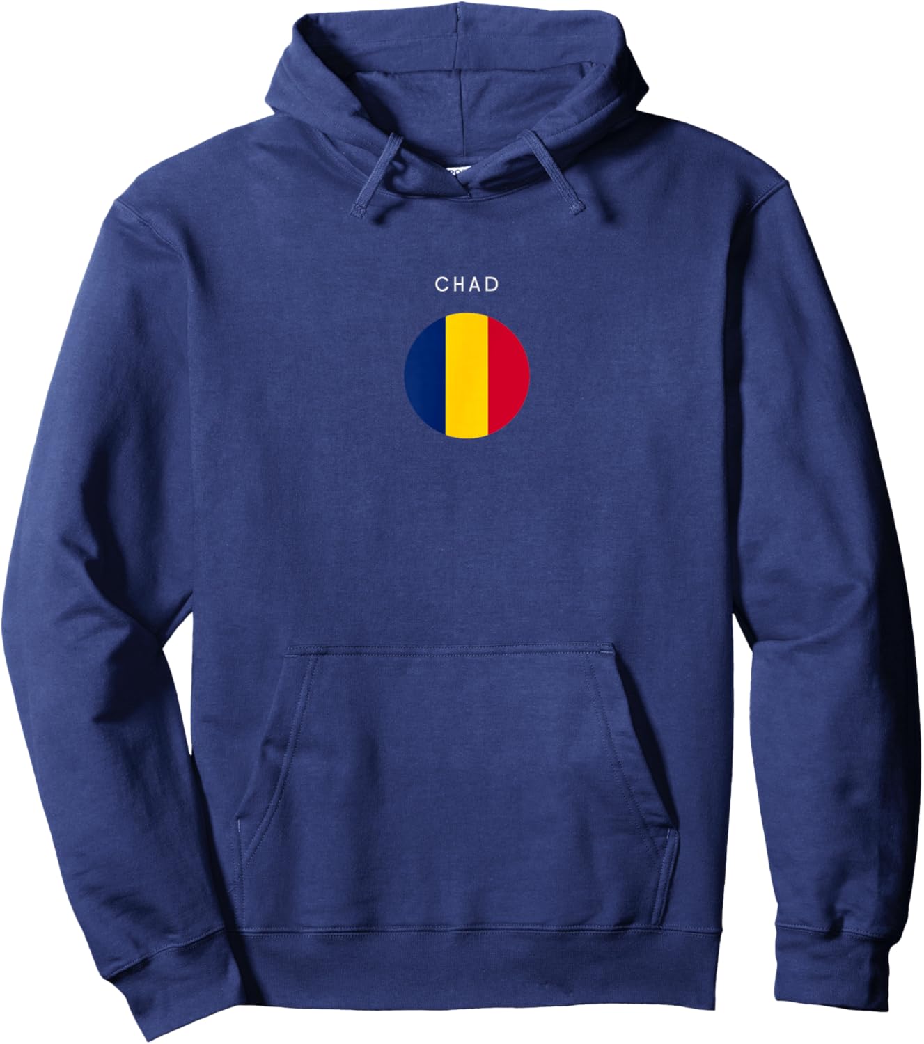 Chad Flag - Minimalist Souvenir World Travel Lover Hoodie - Hoodie | Navy