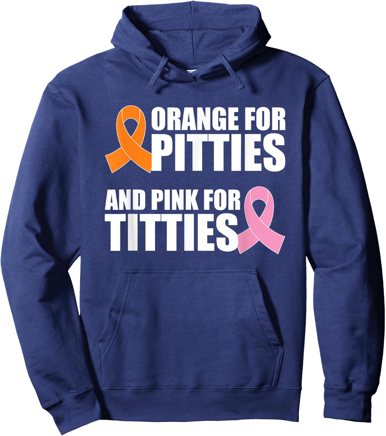 Pit Bull And Breast Cancer Awareness October Pitties Titties Hoodie - Hoodie | Navy