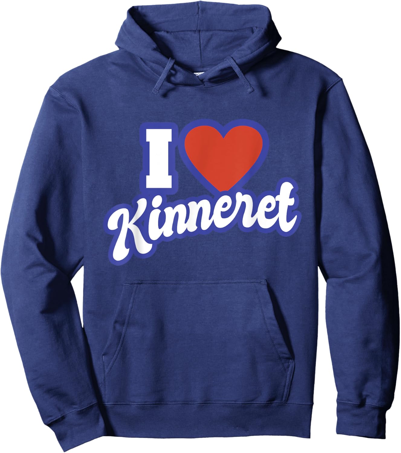 I Love Kinneret Hoodie - Hoodie | Navy