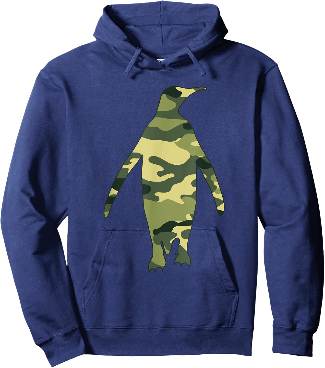 Military Penguin Camo Men Print US Bird Animal Veteran Gift Hoodie - Hoodie | Navy