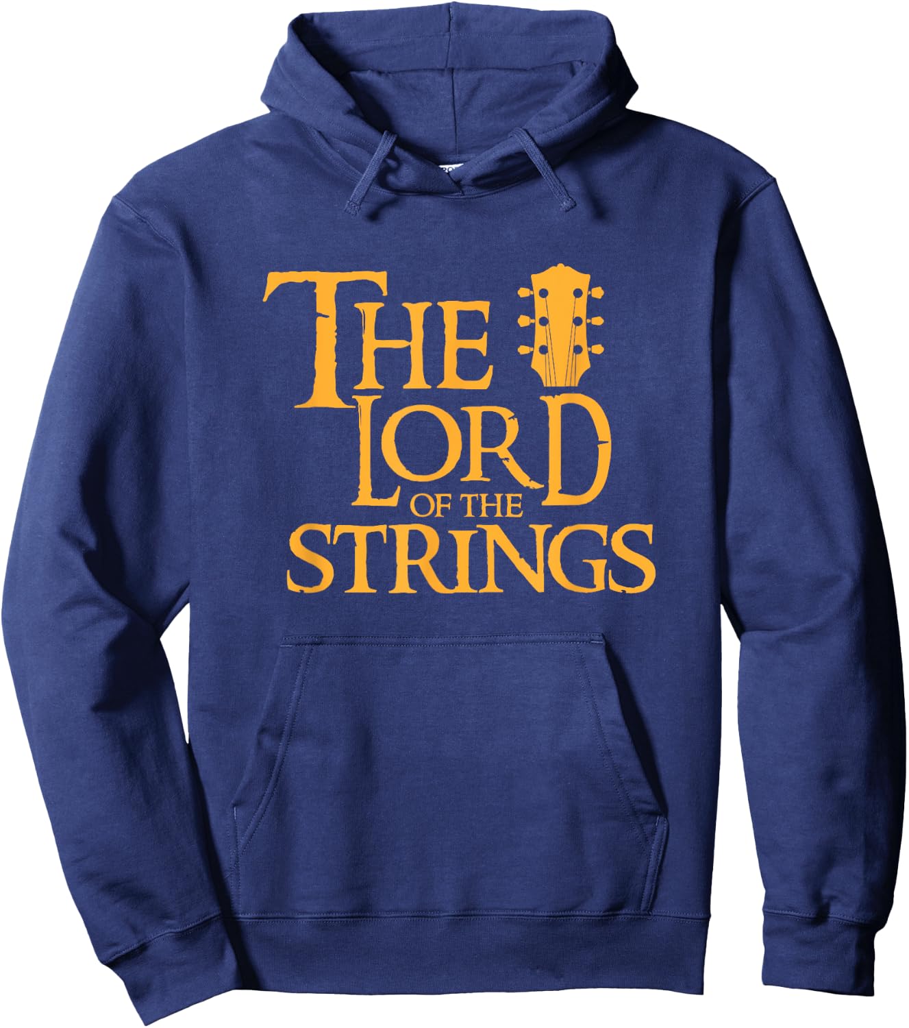 Guitar Musical Instrument & Gifts The Lord Of The Strings Funny Guitar Bassist -Adults & Kids Black Short Sleeve Small Hoodie - Hoodie | Navy