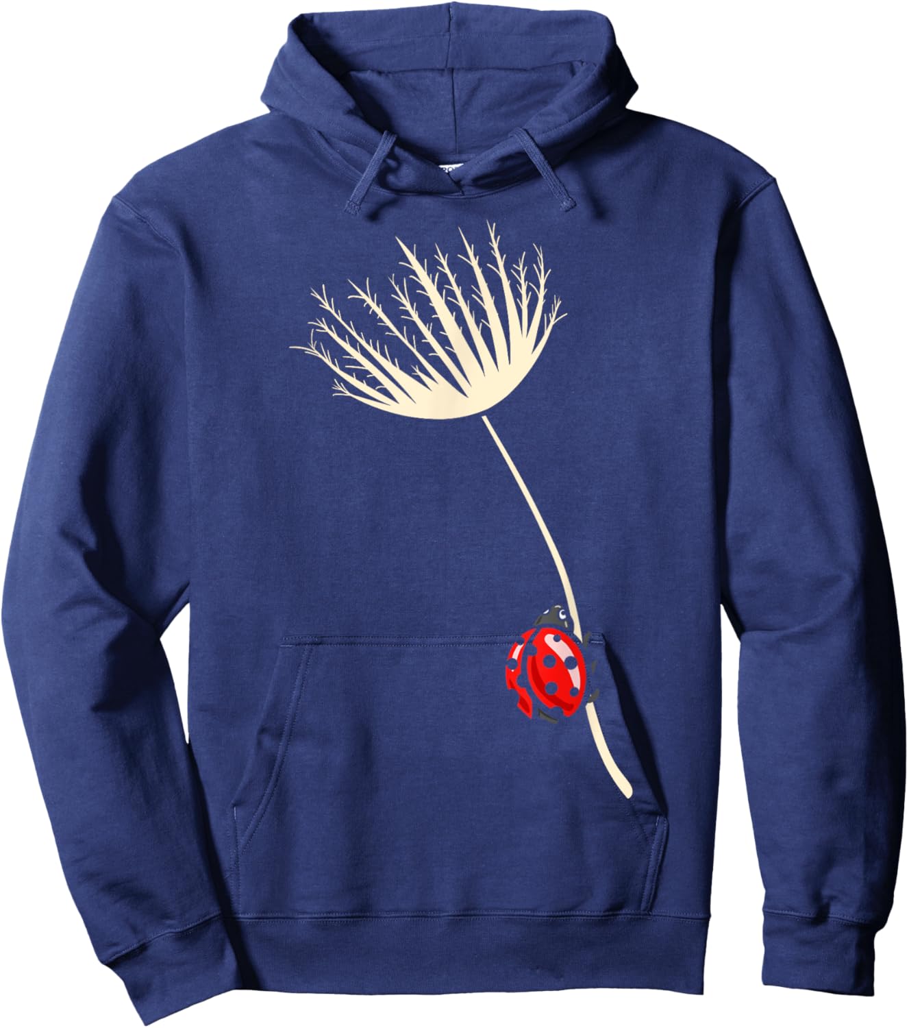 Ladybird, Dandelion, Ladybird Lover, Ladybird, Floral Hoodie - Hoodie | Navy