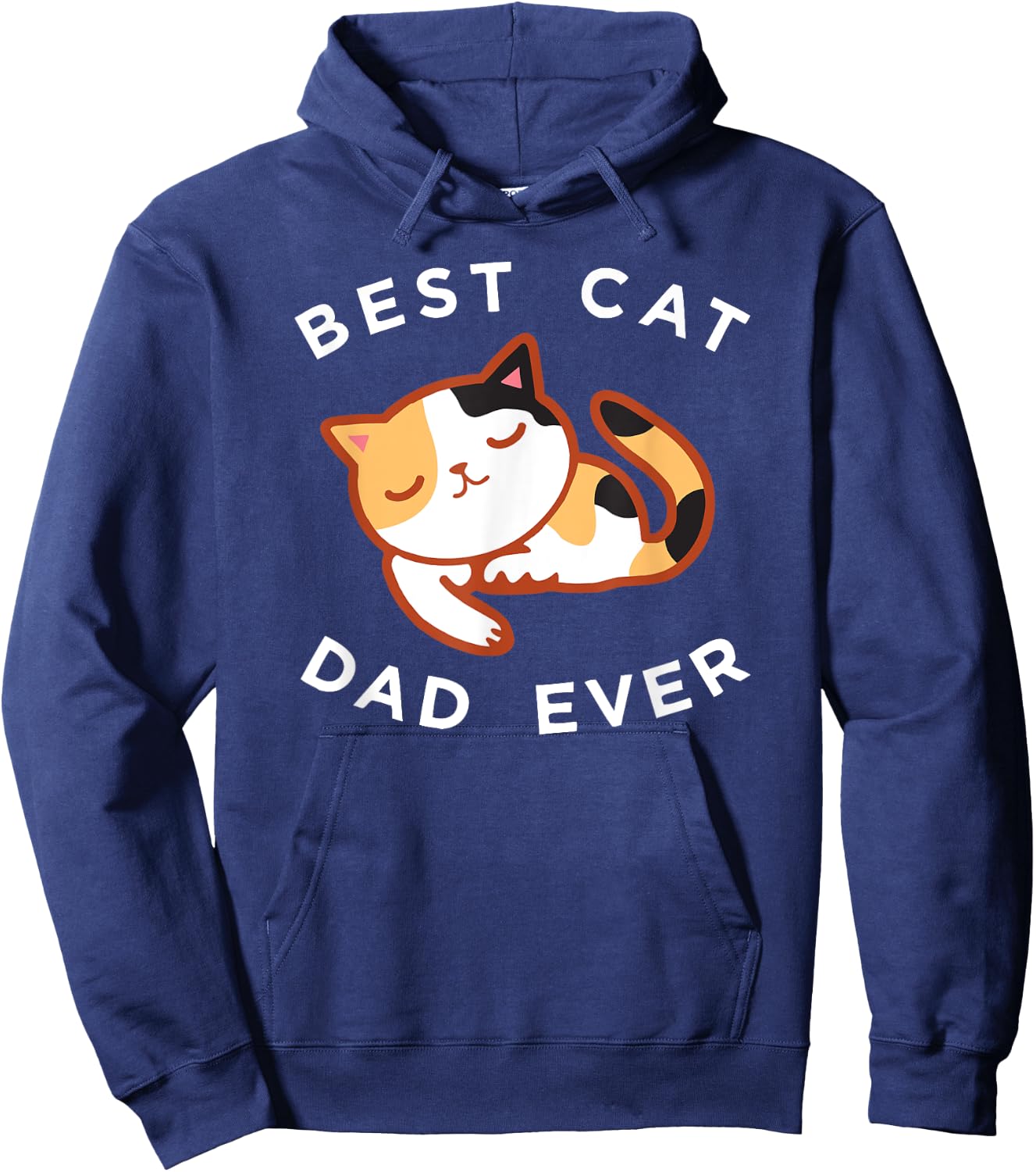 Calico Cat Dad Shirt, Best Kitty Father Ever Gift Hoodie - Hoodie | Navy