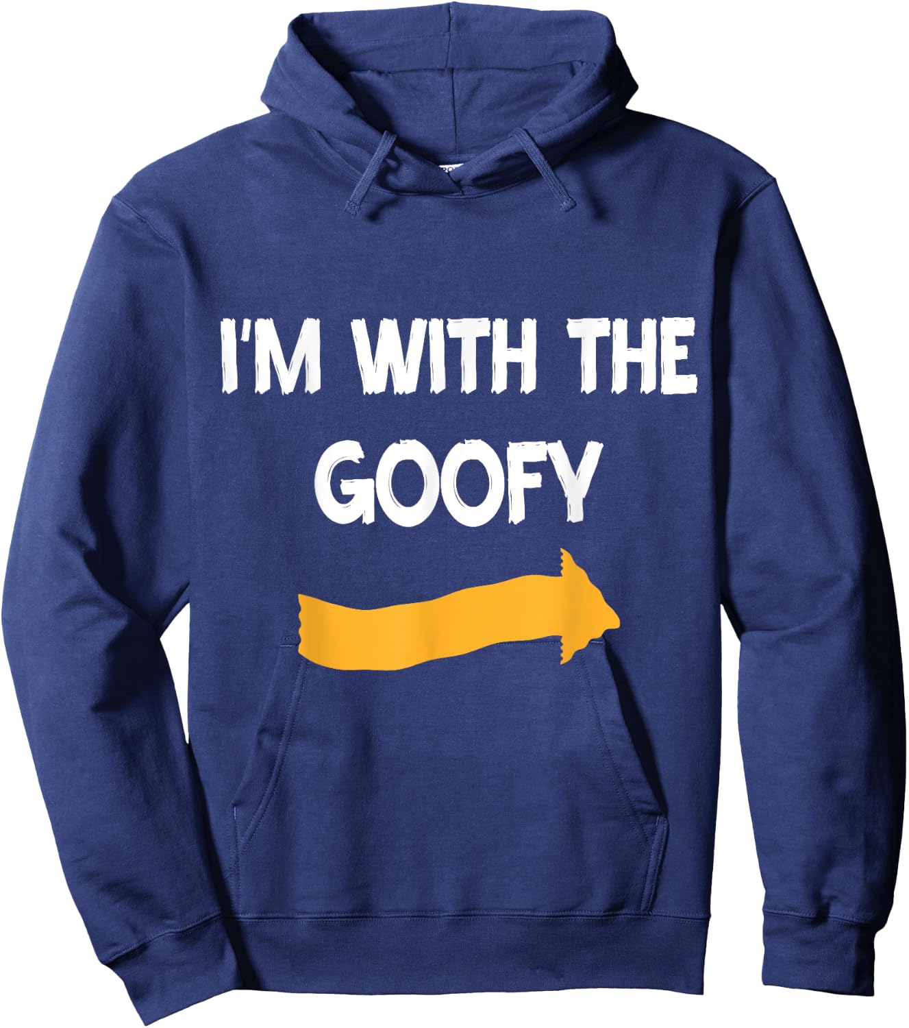 I'm With Goofy Halloween Costume Funny Couples Matching Hoodie - Hoodie | Navy