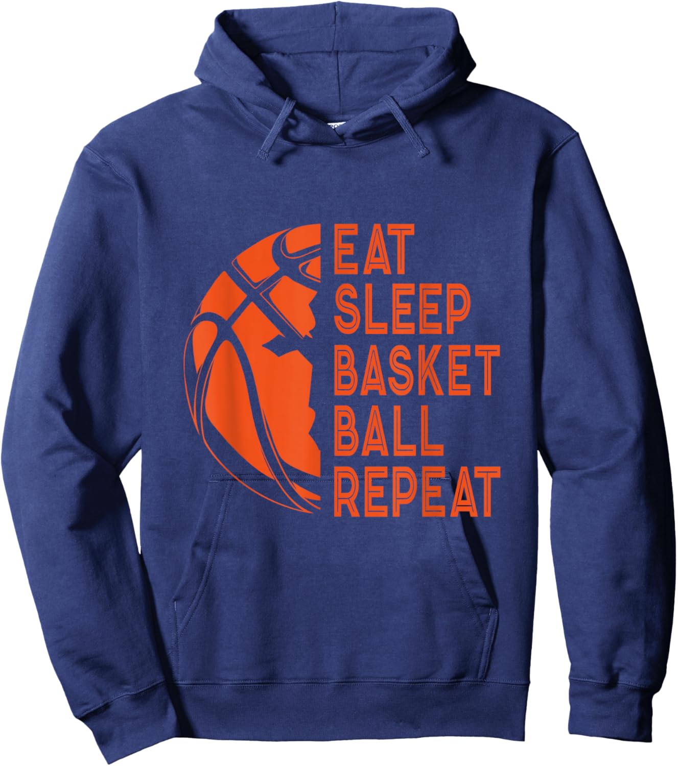 Basketball Player Eat Sleep Basketball Repeat Hoodie - Hoodie | Navy