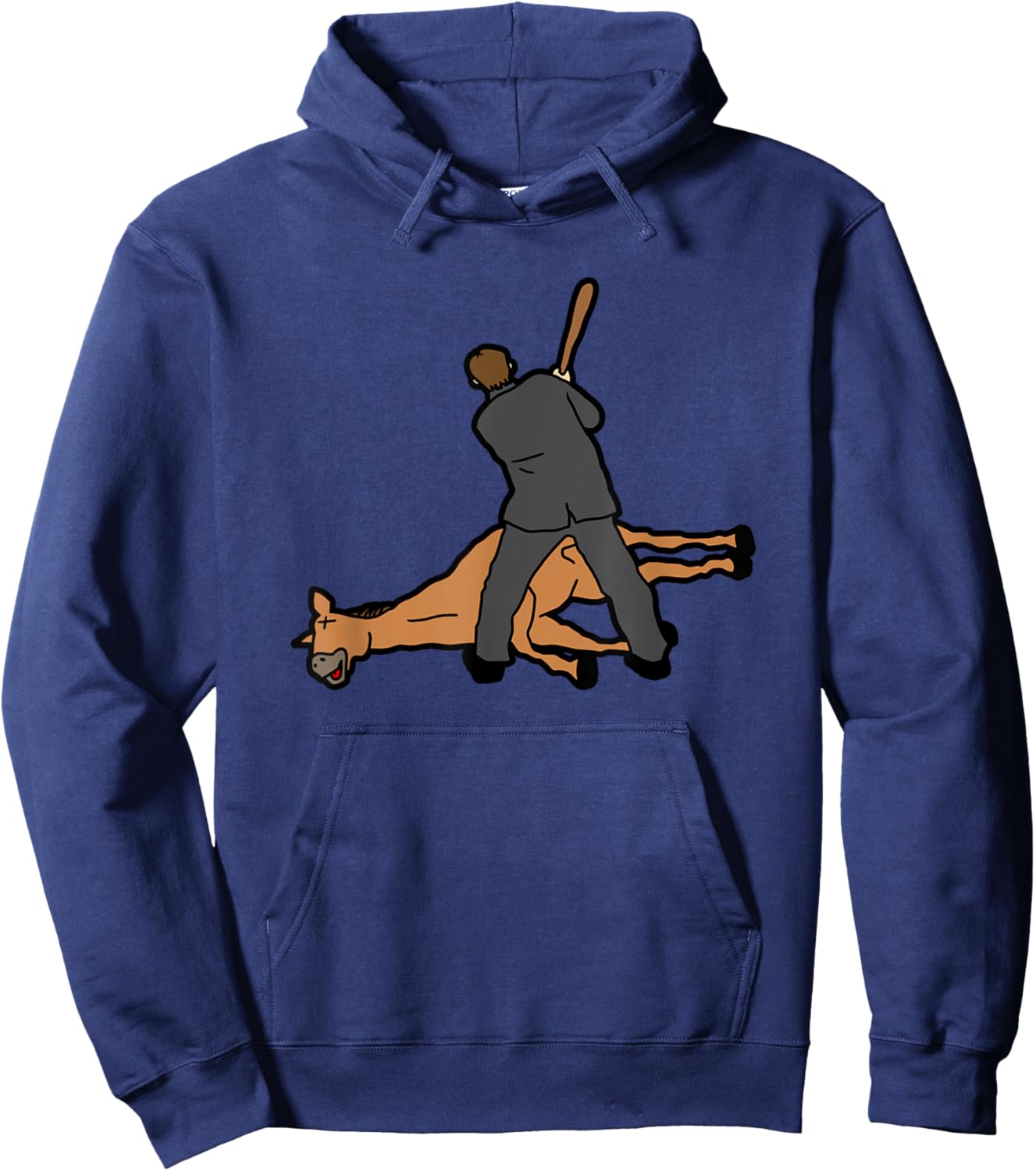 Beating a Dead Horse Meme Funny Hoodie - Hoodie | Navy