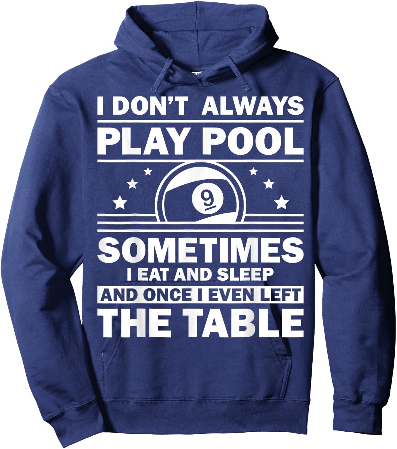 Funny Pool Design Women 8-Ball Billiard Pool Players Hoodie - Hoodie | Navy