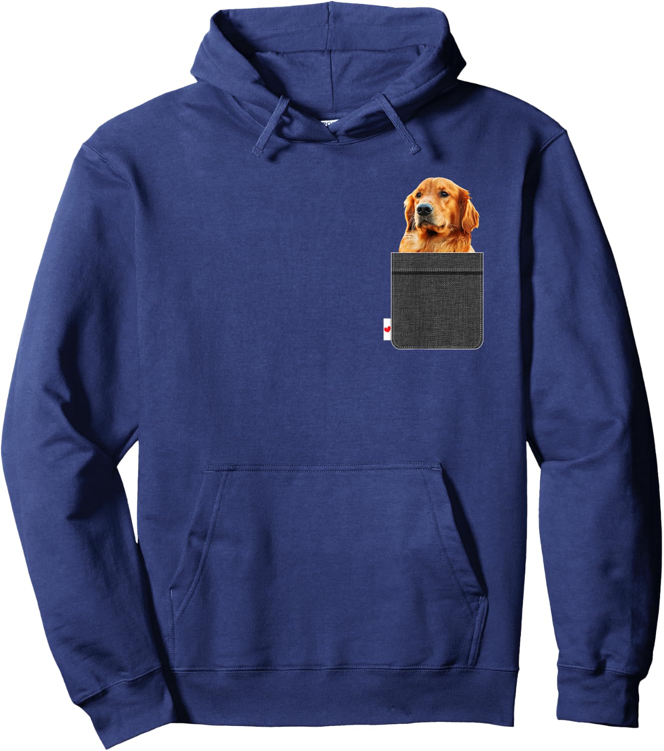 Golden Retriever in Pocket Funny Dog Lover Hoodie - Hoodie | Navy