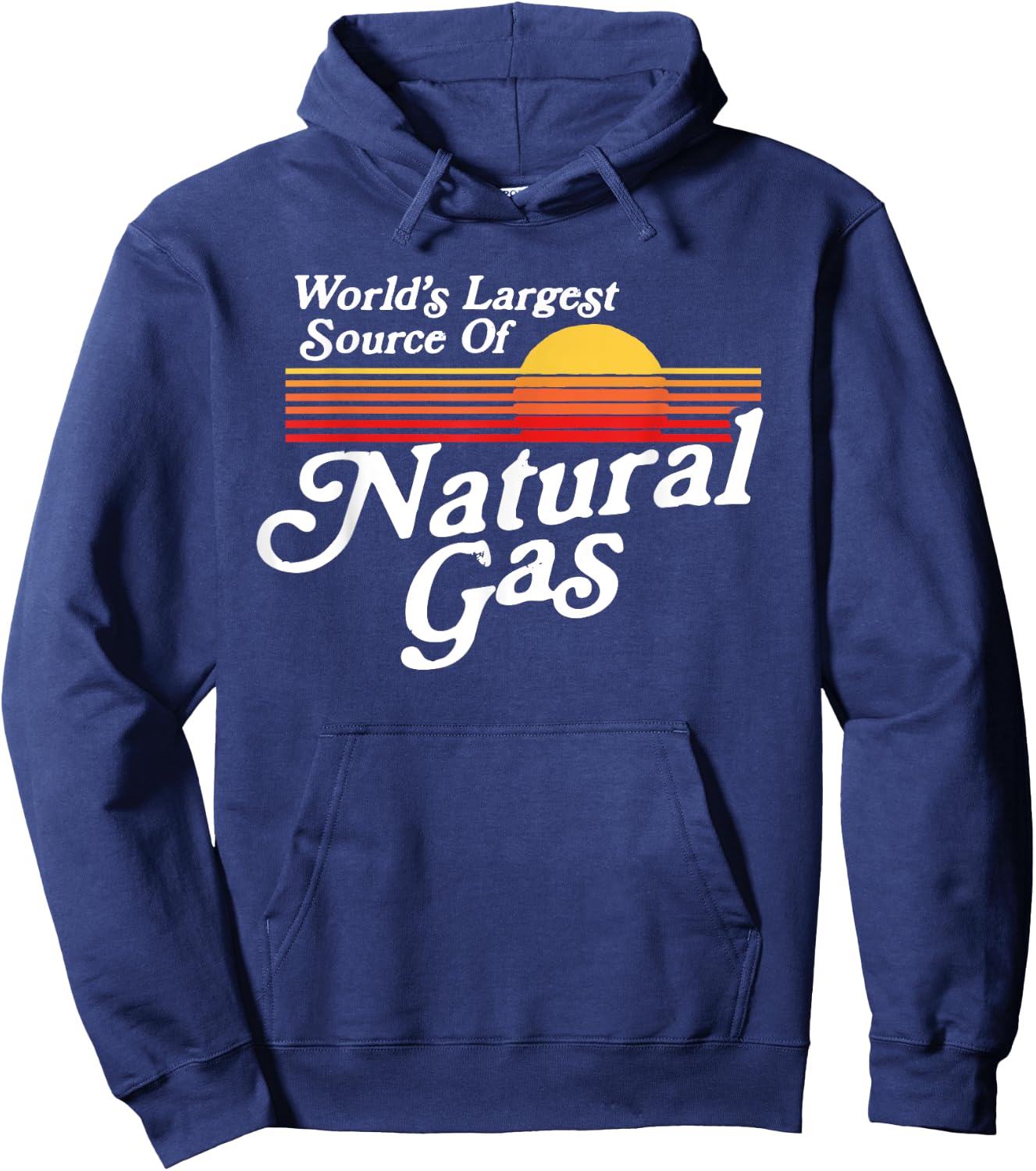 World's Largest Source of Natural Gas Funny Farting Joke Hoodie - Hoodie | Navy