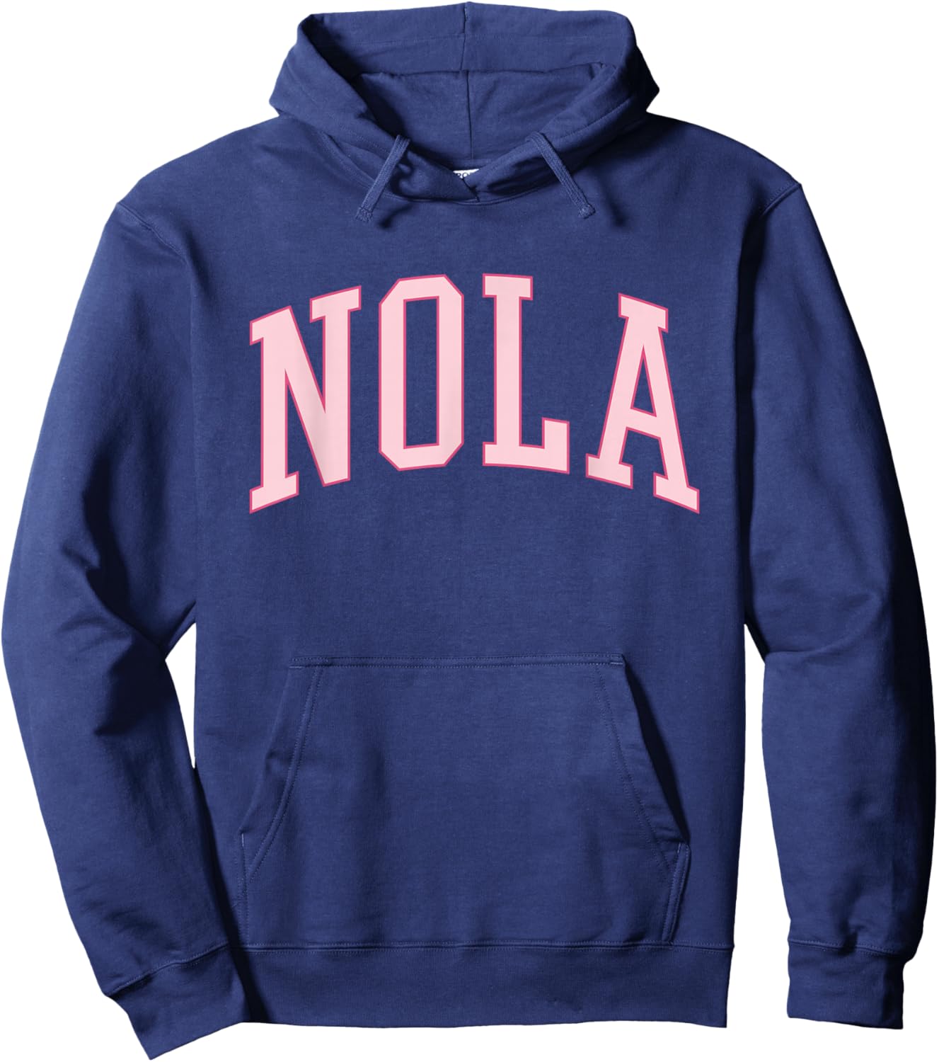 Nola Cute Pink Preppy New Orleans Girls Hoodie - Hoodie | Navy