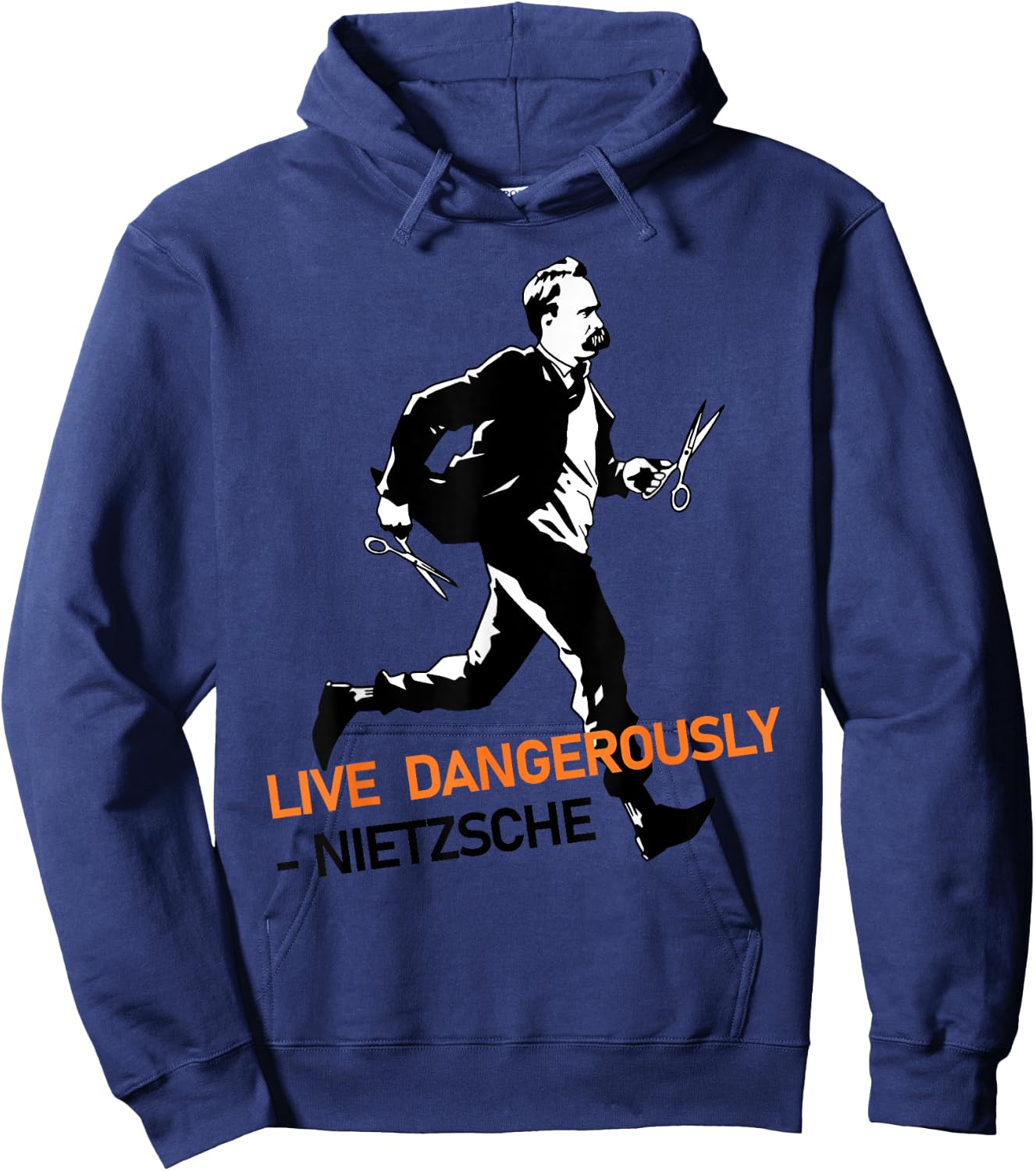 Friedrich Nietzsche philosophy of German philosopher Hoodie - Hoodie | Navy
