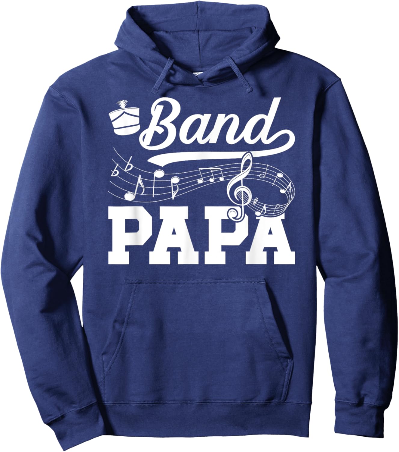 Band Papa Proud Marching Band Papa Grandpa Hoodie - Hoodie | Navy