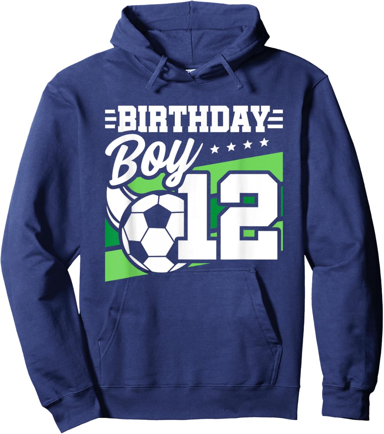 Soccer Birthday Party - 12 Year Old Boy - 12th Birthday Hoodie - Hoodie | Navy