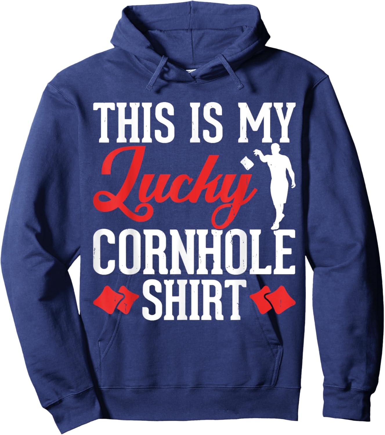 This Is My Lucky Cornhole Shirt Hoodie - Hoodie | Navy