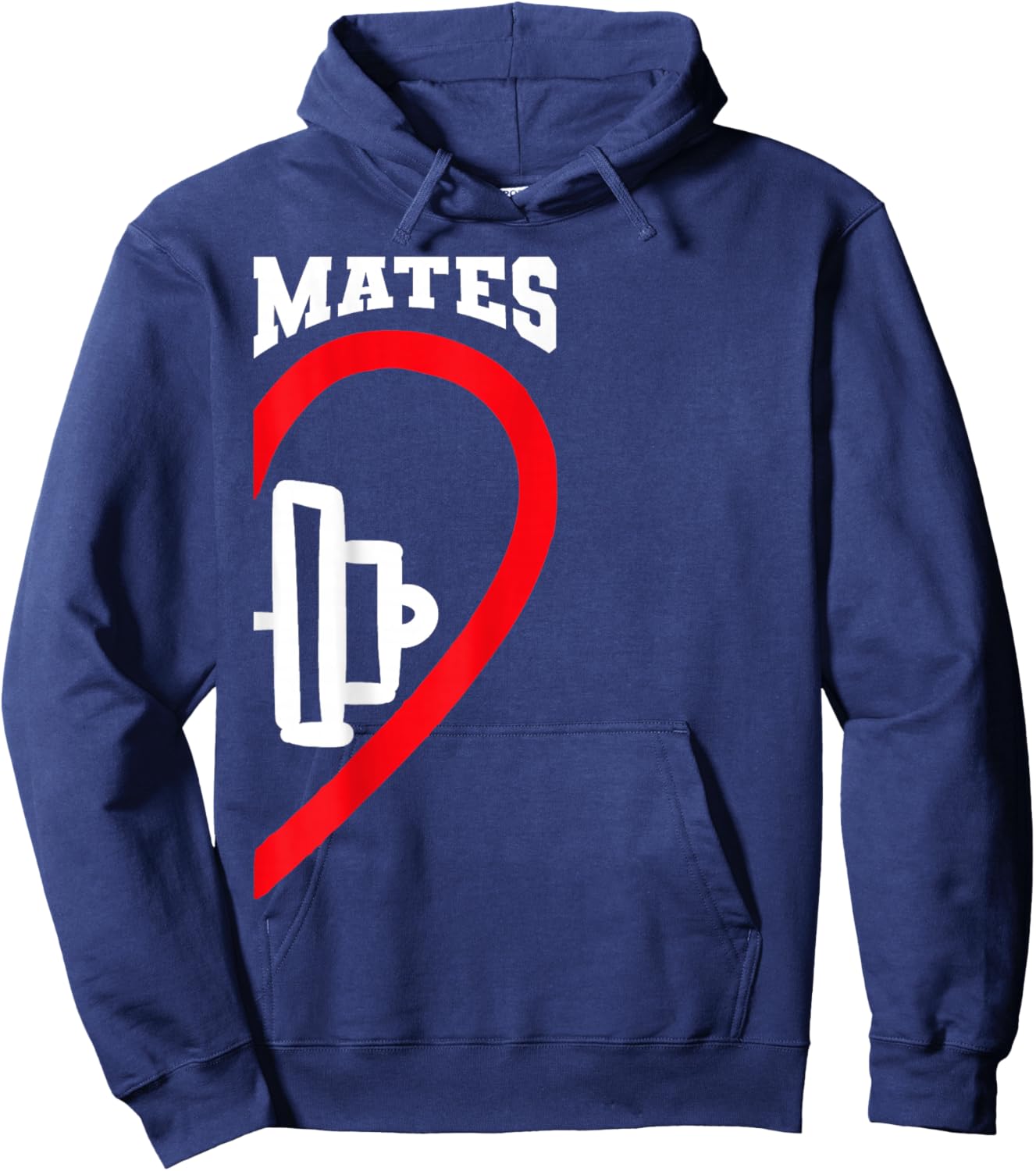 Swole Mates Cute Workout Matching Couples Valentine Day Gym Hoodie - Hoodie | Navy