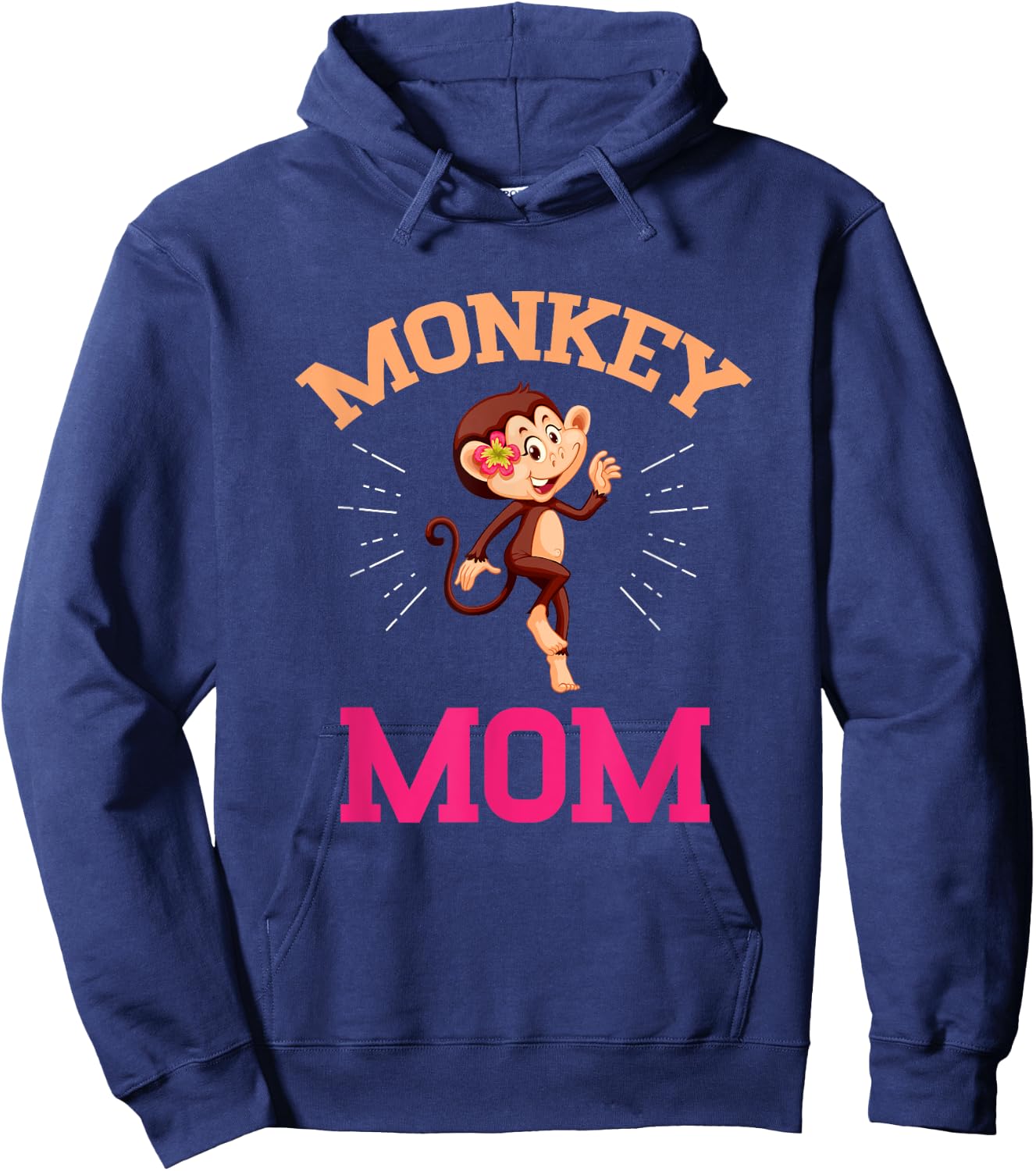 Monkey Mom Mothers Day Best Mama Ever Animal Ape Lover Hoodie - Hoodie | Navy