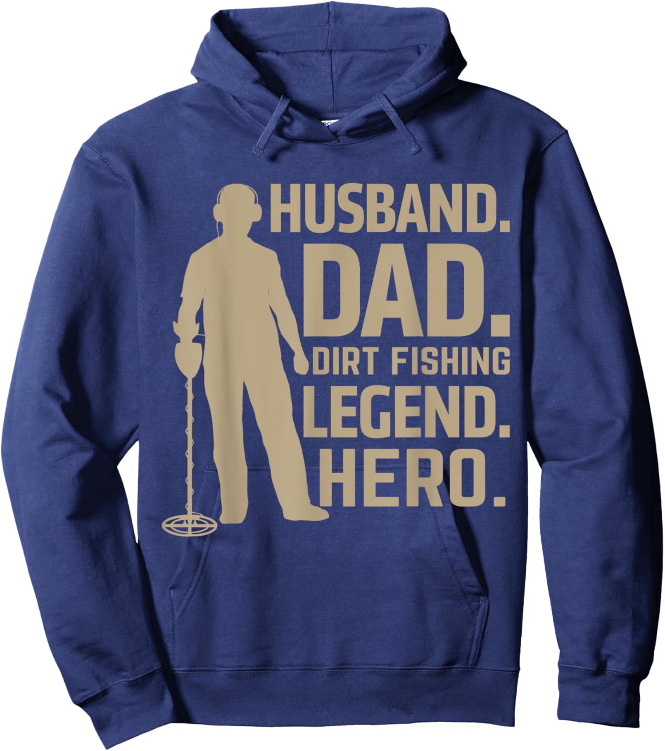 Husband Dad Dirt Fishing Legend Hero Hoodie - Hoodie | Navy